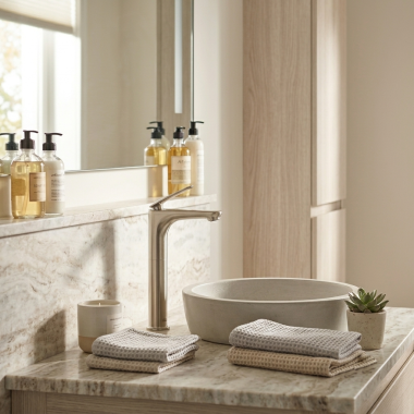 Click here to see American Standard 7105172.295 American Standard Studio S Lavatory Faucet For Vessel Sinks. Single-Handle, WaterSense, 1.2 GPM, Brushed Nickel - 7105172.295