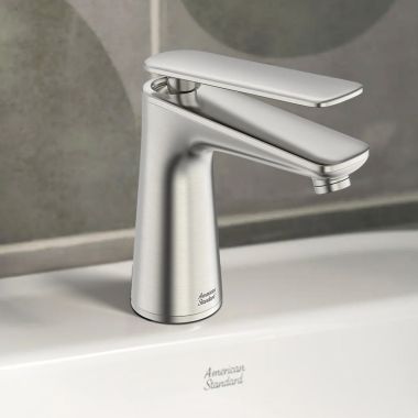 Click here to see American Standard 7061101.295 American Standard Aspirations One-Handle Bathroom Faucet w/ Pop-Up, 1.2 GPM, Brushed Nickel - 7061101.295