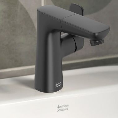 Click here to see American Standard 7061121.243 American Standard Aspirations One-Handle Pull-Out Bathroom Faucet w/ Pop-Up, 1.2 GPM, Matte Black - 7061121.243