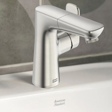 Click here to see American Standard 7061121.295 American Standard Aspirations One-Handle Pull-Out Bathroom Faucet w/ Pop-Up, 1.2 GPM, Brushed Nickel - 7061121.295