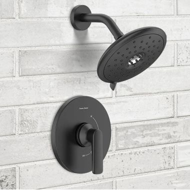 Click here to see American Standard TU061507.243 American Standard Aspirations Pressure Balance Shower Trim, 1.8 GPM, Matte Black - TU061507.243