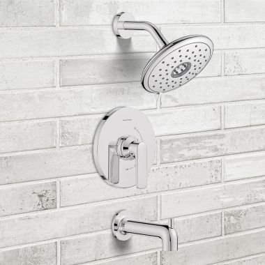 Click here to see American Standard TU061508.002 American Standard Aspirations Pressure Balance Tub/Shower Faucet, 1.8 GPM, Polished Chrome - TU061508.002