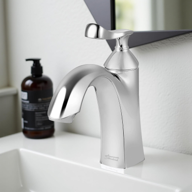 Click here to see American Standard 7413101.002 American Standard Chatfield Single-Handle Bathroom Faucet with Lever Handle, 1.2 GPM, Polished Chrome - 7413101.002