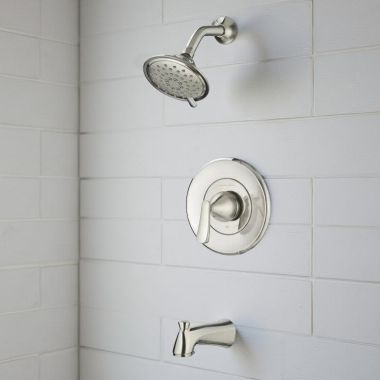 Click here to see American Standard 7413508.295 American Standard Chatfield 3 Function Tub and Shower Faucet with Pressure Balance Valve, Lever Handle, Brushed Nickel - 7413508.295 