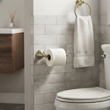 Click here to see American Standard 7052230.GN0 American Standard Delancey Toilet Paper Holder, Brushed Cool Sunrise - 7052230.GN0
