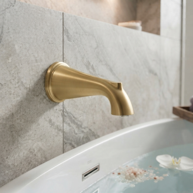 Click here to see American Standard 8888106.GN0 American Standard Delancey 8” Non-Diverter Tub Spout, 1/2