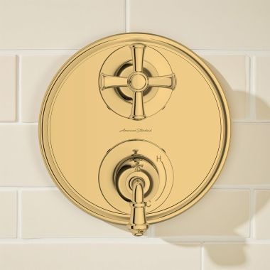 Click here to see American Standard TU052740.GN0 American Standard Delancey Pressure Balance Valve Trim with Diverter, ADA, Brushed Cool Sunrise - TU052740.GN0