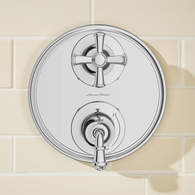 Click here to see American Standard TU052740.002 American Standard Delancey Pressure Balance Valve Trim with Diverter, ADA, Polished Chrome - TU052740.002