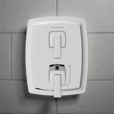 Click here to see American Standard TU353740.002 American Standard Townsend Valve Trim with Diverter, Rectangular Shape, Two Handle, ADA, Polished Chrome - TU353740.002