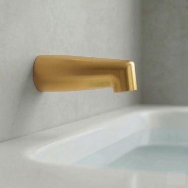 Click here to see Moen 3829BZG Moen Wall-Mount Non-Diverter Tub Spout. Bronzed Gold - 3829BZG