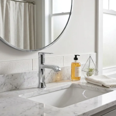 Click here to see   Moen Genta LX Single-Handle Lavatory Faucet, 1.0 GPM, Chrome - 6706
