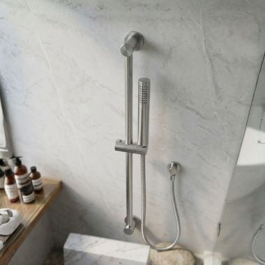 Click here to see Moen 3887EP15 Moen Eco-Performance Hand Shower with Slide Bar, Single-Function, 1.5 GPM, WaterSense-Certified, Chrome - 3887EP15