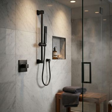 Click here to see Moen 3988EPBL Moen Handheld Shower with Slide Bar, 1.75 GPM, WaterSense, Matte Black - 3988EPBL