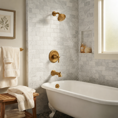 Click here to see Moen T2183BZG Moen Dartmoor Posi-Temp Single-Handle Tub/Shower Trim, 2.5 GPM, Bronzed Gold - T2183BZG