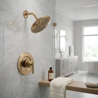 Click here to see Moen T3002EPBZG Moen Gibson Posi-Temp Single-Handle Shower Faucet with 8