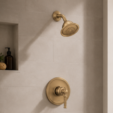 Click here to see Moen UT2182EPBZG Moen Dartmoor M-Core 2-Series Single-Handle Shower Faucet, 1.75 GPM, One-Function, Bronzed Gold - UT2182EPBZG