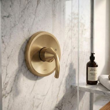 Click here to see Moen UT2741BZG Moen Glyde M-CORE 2-Series Valve Trim, Lever Handle, Polished Bronzed Gold - UT2741BZG