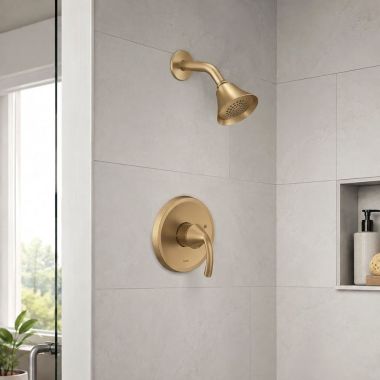 Click here to see Moen UT2742EPBZG Moen Glyde M-Core 2-Series Shower Faucet, One-Function, 1.75 GPM, Eco-Performance, M-PACT, Bronzed Gold - UT2742EPBZG