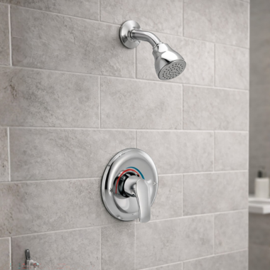 Click here to see Moen L23562 Moen Chateau Posi-Temp Single-Handle Shower Only Trim, 2.5 GPM, Chrome - L23562