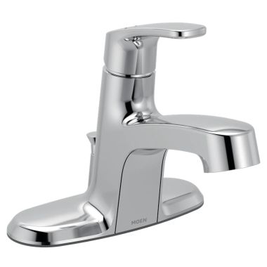 Click here to see Moen L45701 Moen Chateau One-Handle Low Arc Centerset Bathroom Faucet, 1.2 GPM, Chrome - L45701