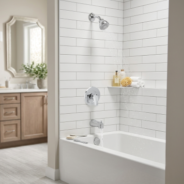 Click here to see Moen TL5471EP Moen Chateau Single-Handle Tub and Shower Trim, 1.75 GPM, Chrome - TL5471EP