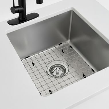 Click here to see Moen GSA55 Moen 15” 18 Gauge Stainless Steel Sink Grid, Rear Drain, Stainless Steel - GSA55