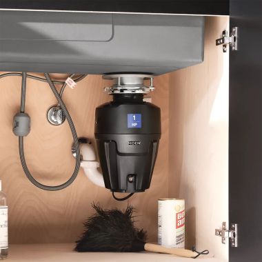 Click here to see Moen EX100C Moen Chef Series Continuous Feed Garbage Disposal with Cord, 1 HP, 2500 RPM, 115V - EX100C