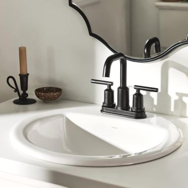 Click here to see Moen BGCW13OD1919 Moen Drop-In Oval Bathroom Sink, Vitreous China, ADA, White - BGCW13OD1919