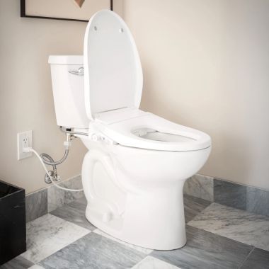 Click here to see Moen EB800-E Moen 2-Series Electronic Bidet Seat with Temperature Controls for Elongated Toilets, White - EB800-E