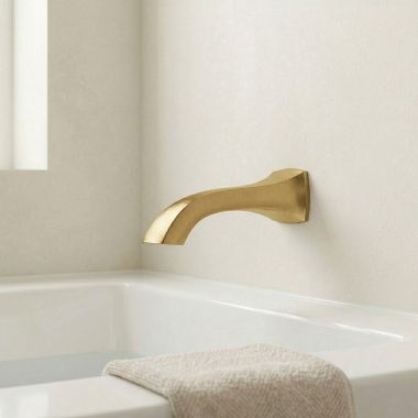 Click here to see Moen TF191956BG Moen Voss 10 Inch Non-Diverter Brass Tub Spout, Brushed Gold - TF191956BG