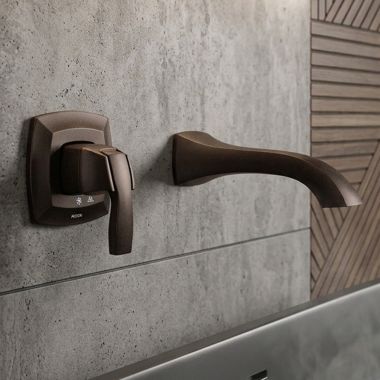 Click here to see Moen WT691ORB Moen Voss Non-Diverter Wall-Mount Single-Handle Tub Filler, ADA, 8 GPM, Oil-Rubbed Bronze - WT691ORB