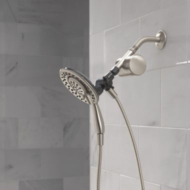 Click here to see Delta 7SF110BSN Delta Clarifi Shower Filter Attachment with 4-Setting In2ition, SpotShield Brushed Nickel - 7SF110BSN