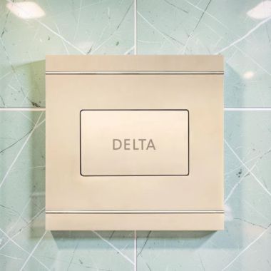 Click here to see Delta T77701-PN Delta MagnaChoice High Flow Push Button Thermostatic Trim with One Outlet, Polished Nickel - T77701-PN