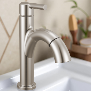 Click here to see Delta 15749LF-SSPD Delta Nicoli Single-Handle Pull-Down Bathroom Faucet, 1.2 GPM, Stainless - 15749LF-SSPD