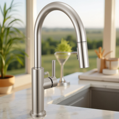 Click here to see Delta 19867LF-SS Delta Nicoli Single-Handle Pull-Down Kitchen Faucet, 1.8 GPM, Stainless - 19867LF-SS