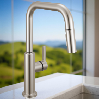 Click here to see Delta 19868LF-SS Delta Nicoli Single-Handle Pull-Down Kitchen Faucet, 1.8 GPM, Stainless - 19868LF-SS