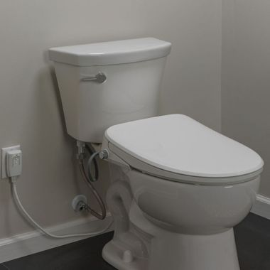 Click here to see Delta 893007E-WH Delta Refresh Ultimate Elongated Electric Bidet Toilet Seat w/ Heated Seat, Night Light, White - 893007E-WH