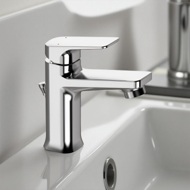 Click here to see Delta 44425 Delta Korby Single-Handle Lavatory Faucet w/ Pop-Up, Chrome - 44425