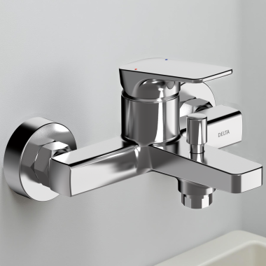 Click here to see Delta 44450-VO Delta Korby On Wall Tub and Shower Valve, Chrome - 44450-VO