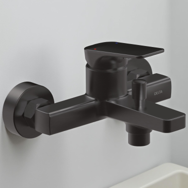 Click here to see Delta 44450-VO-BL Delta Korby On Wall Tub and Shower Valve, Matte Black - 44450-VO-BL