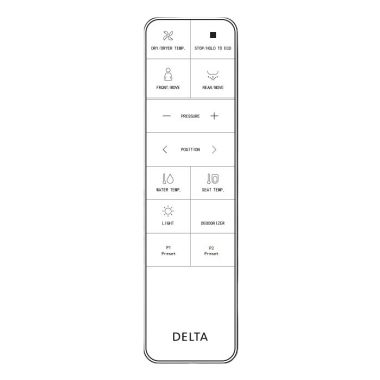 Click here to see Delta RP104033 Delta Refresh Ultimate EBidet Touch Remote Control - RP104033