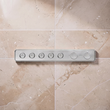 Click here to see Delta T87705 Delta MagnaChoice High Flow Push Button Thermostatic Valve Trim, 5 Outlet, Polished Chrome - T87705