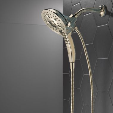 Click here to see Delta 58620-PN-PR25-PK Delta In2ition Two-in-One Shower, 1.75 GPM, Lumicoat Polished Nickel - 58620-PN-PR25-PK