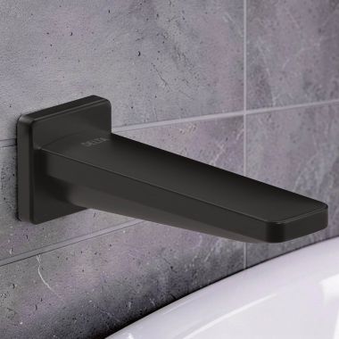 Click here to see Delta ITS61444-BL Delta Korby 7” Non-Diverter Tub Spout, Metal, Matte Black - ITS61444-BL