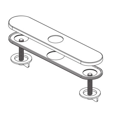 Click here to see Delta RP101404BL Delta Keele Kitchen Faucet Escutcheon Assembly, Matte Black - RP101404BL