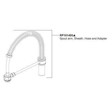 Click here to see Delta RP101405RB Delta Antoni Spring Kitchen Faucet Spout Assembly, Venetian Bronze - RP101405RB