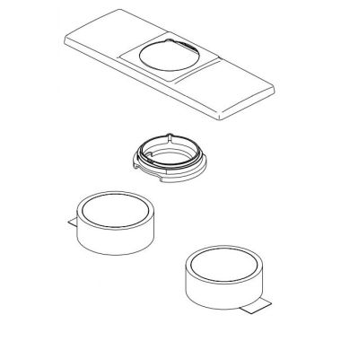 Click here to see Delta RP103343SSPR Delta Trillian Three-Hole Escutcheon and Spacer, Lumicoat Stainless - RP103343SSPR 