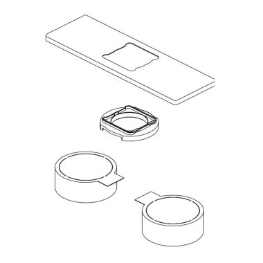 Click here to see Delta RP103346CZ Delta Vero Three-Hole Escutcheon and Spacer, Champagne Bronze - RP103346CZ