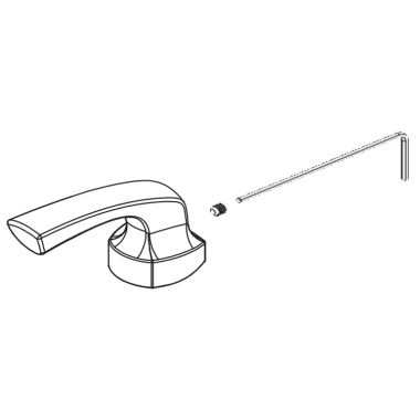 Click here to see Delta RP103769BL Delta Lacey Single Lever Handle Kit, Matte Black - RP103769BL