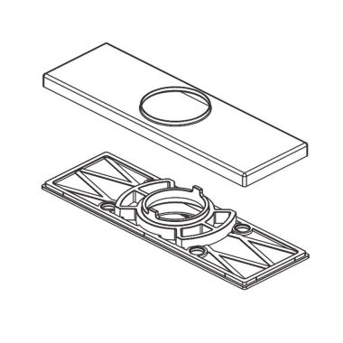 Click here to see Delta RP103771BL Delta Lacey Escutcheon and Baseplate, Matte Black - RP103771BL